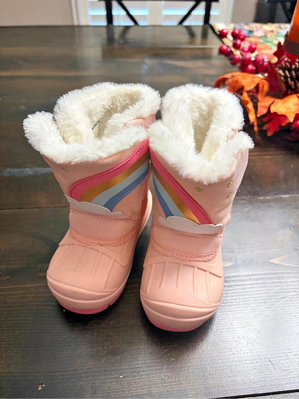 Cat & Jack Thermolite EcoMode Girls Pink Winter Boots US 6